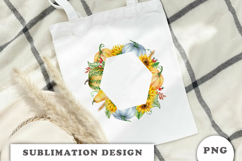 Watercolor Autumn Pumpkins Frame png Product Image 2