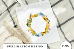 Watercolor Autumn Pumpkins Frame png Product Image 2