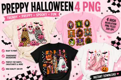 Preppy Witchy Halloween PNG, Pink Spooky Season Sublimation Product Image 2