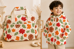 Autumn Leaves Seamless Pattern PNG Product Image 2