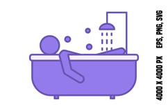 Colored Bathing Icon Product Image 1