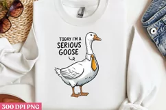 TODAY I'M A SERIOUS GOOSE PNG,Funny Goose Sublimation PNG Product Image 3