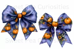 Halloween, Bows, Ephemera, PNG, watercolor, Clipart Product Image 2