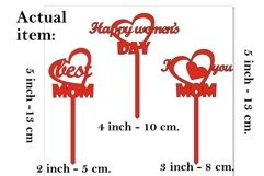 Happy womens day cake topper digital file laser cut cricut d Product Image 2