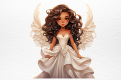Christmas Black Angel Clipart Fashion Girl PNG Product Image 2