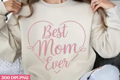 Best mom ever PNG, Retro Mother Sublimation PNG Product Image 1