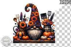 Halloween Kitchen Gnome Sublimation - Clipart PNG Design Product Image 1