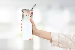 Add Your Name Tumbler, Floral Tumbler Wrap Design Product Image 2