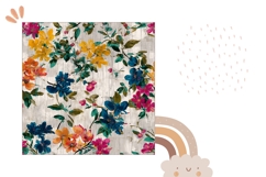 Cute Pillow Case Print, Vintage Flowers Pillow Sublimation Product Image 2