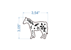 Horse Christmas Ornament SVG laser cut file for Glowforge Product Image 2