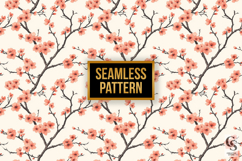 Sakura Pink Flowers Digital Paper Product Image 2