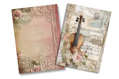 Vintage Lace Junk Journal Pages Product Image 2