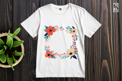 Floral Frame Wreath Clipart Sublimation PNG Product Image 2