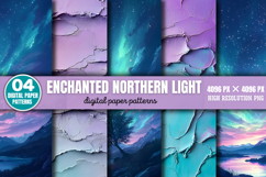 Enchanted Northern Light Backgrounds Bundle PNG Product Image 3