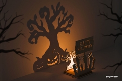 Halloween Shadow Candle Holders Bundle | Laser Cut | SVG Product Image 2