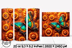 Butterfly tooled leather tumbler sublimation Product Image 1