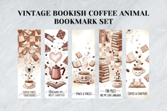 Vintage Bookish Coffee Animal Bookmark Set,Nostalgic Library Product Image 2