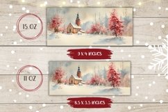 Christmas Village Mug Wrap, Christmas Sublimation Mug Design Product Image 2