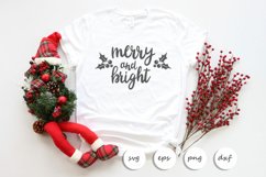 Merry and Bright SVG, CHristmas SVG Product Image 1