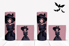 Cartoon Halloween Witch Tumbler, Halloween Tumbler PNG Product Image 2