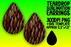 Seasonal Teardrop Earrings with Tree Product Image 1