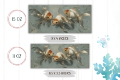 Goldfish Mug Wrap, Sea Coffee Mug, Ocean Mug Template Product Image 2
