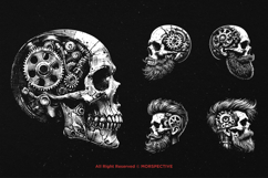 10 Bundle Dark Art Skull Machine Engine Head Gear Robot Product Image 3