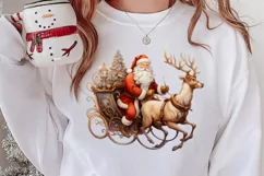 Christmas Sleigh Sublimation Clipart, Christmas PNG Product Image 2