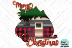 Merry Christmas Camper Png, Vintage Christmas Sublimation Product Image 2