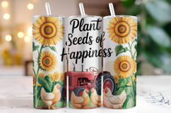 Plant Seeds of happiness Tumbler Wrap | Sublimation Product Image 1