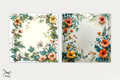 Floral digital paper, background clipart Product Image 2