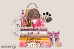 Makeup Fashion Books PNG Glam Beauty Heels Luxury Art Product Image 1