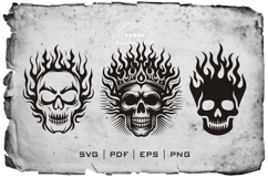Flaming Skull Vector Illustration Product Image 6