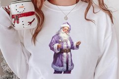 Christmas Purple Santa Claus Sublimation, Christmas PNG Product Image 2