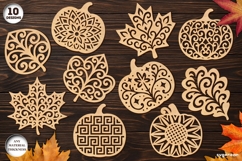 Autumn Leaves Coasters SVG Bundle | Drink Coaster | SVG Product Image 2