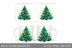 Christmas Tree Mug Design. Christmas Tree Mug Sublimation Product Image 1