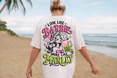 Coquette Stoner Girl PNG, Weed Lover Skull Pink Retro Girly Product Image 2