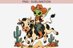 Alien Cowgirl PNG | Cute Space Cowgirl Product Image 2