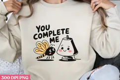 You Complete me PNG, Valentine Sublimation PNG Product Image 1