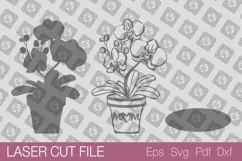 Cute orchids SVG. Love SVG Mom SVG flower. Product Image 4