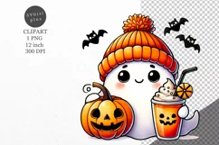Halloween clipart, Ghost clipart, Autumn clipart Product Image 1