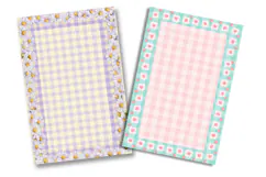 Pastel Daisy Gingham Junk Journal Pages Product Image 2