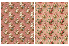 Shabby Chic, Papers, Flowers, Baskets, Junk Journal, Pinks Product Image 2