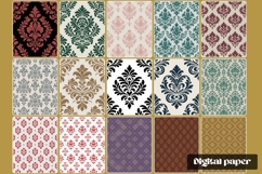 Vintage Damask Digital Paper Pack Product Image 2
