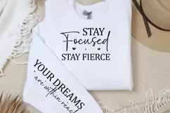 Stay focused stay fierce Sleeve SVG PNG Product Image 2