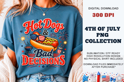 Hot Dogs &amp; Bad Decisions PNG | Sublimation DTF Product Image 3