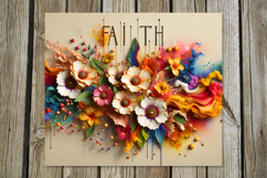Christian cross &amp; flowers | Faith Skinny tumbler designs PL Product Image 2