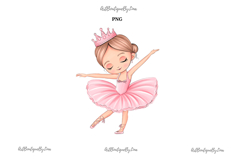 Little Ballerina Girl Clipart Set Product Image 9