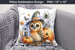Halloween Owl - Halloween pillow Sublimation Design Product Image 3