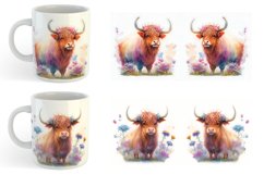 Highland Cow | Mug sublimation design Product Image 4